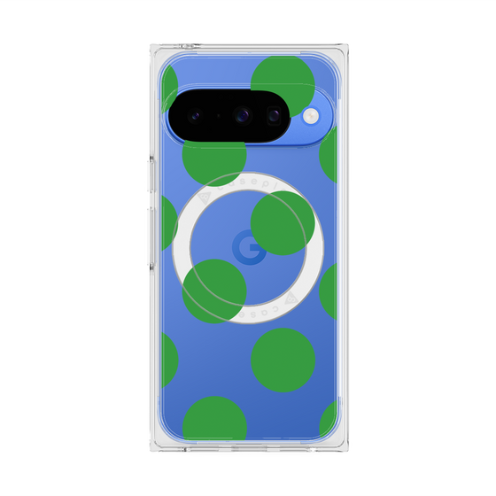 Premium Square Case with Pixelsnap［ Simple Dot - Green ］