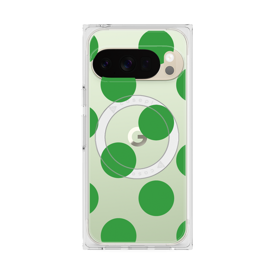 Premium Square Case with Pixelsnap［ Simple Dot - Green ］