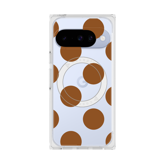 Premium Square Case with Pixelsnap［ Simple Dot - Brown ］