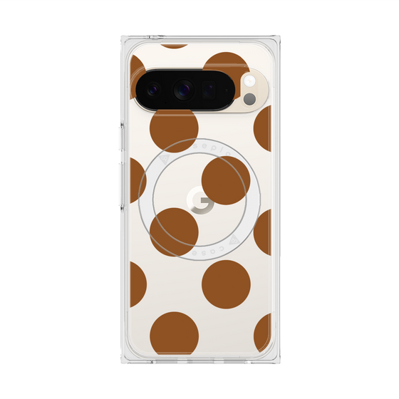 Premium Square Case with Pixelsnap［ Simple Dot - Brown ］