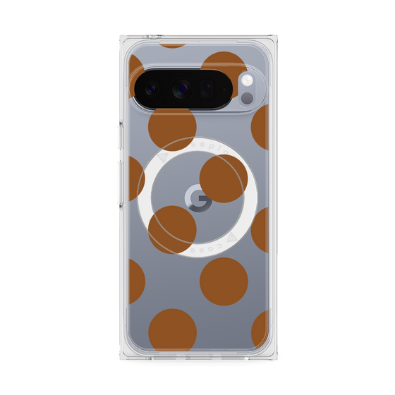 Premium Square Case with Pixelsnap［ Simple Dot - Brown ］