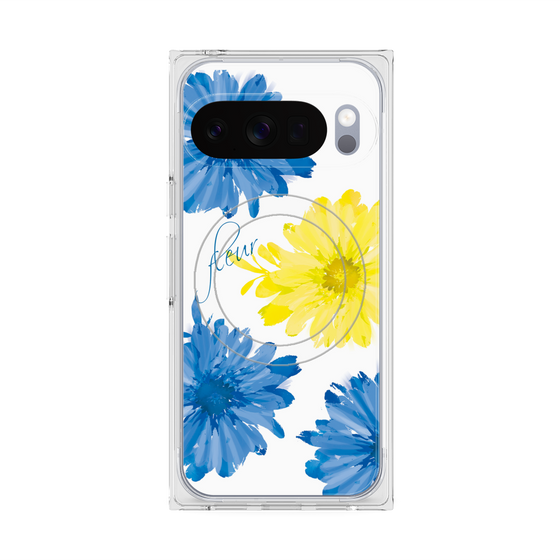Premium Square Case with Pixelsnap［ 4 Big Flowers ］