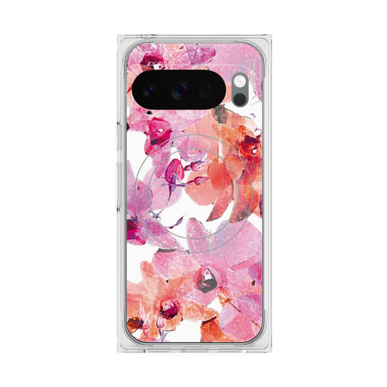 Premium Square Case with Pixelsnap［ Art Flower Orchid ］