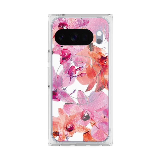 Premium Square Case with Pixelsnap［ Art Flower Orchid ］