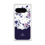 Premium Square Case with Pixelsnap［ Twin Dot Flower - Navy ］