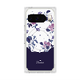 Premium Square Case with Pixelsnap［ Twin Dot Flower - Navy ］