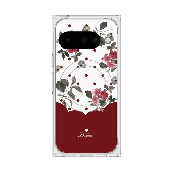 Premium Square Case with Pixelsnap［ Twin Dot Flower - Red ］