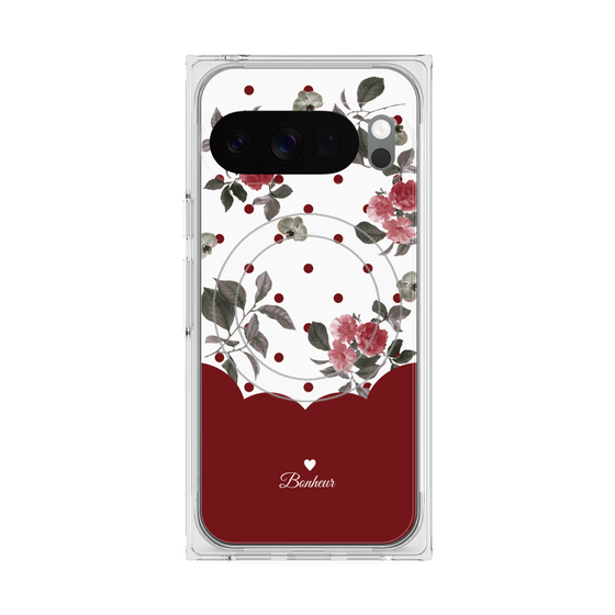 Premium Square Case with Pixelsnap［ Twin Dot Flower - Red ］