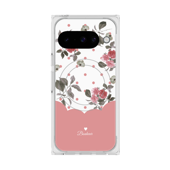 Premium Square Case with Pixelsnap［ Twin Dot Flower - Pink ］