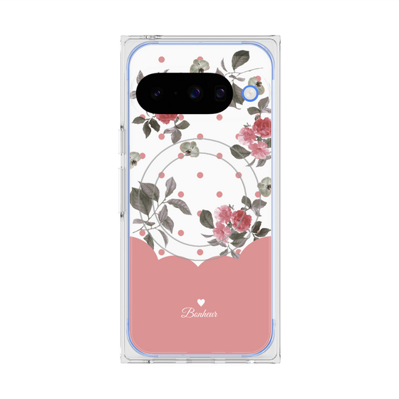 Premium Square Case with Pixelsnap［ Twin Dot Flower - Pink ］