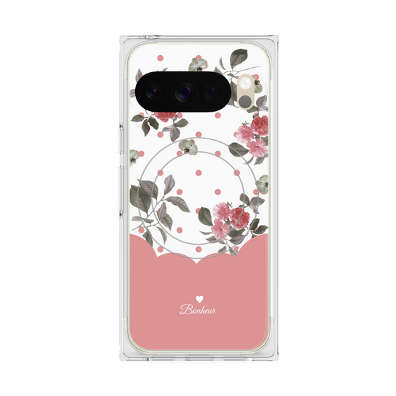 Premium Square Case with Pixelsnap［ Twin Dot Flower - Pink ］