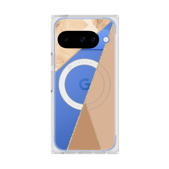 Premium Square Case with Pixelsnap［ Marble Triangle Palette - Beige ］