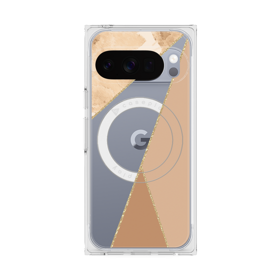 Premium Square Case with Pixelsnap［ Marble Triangle Palette - Beige ］