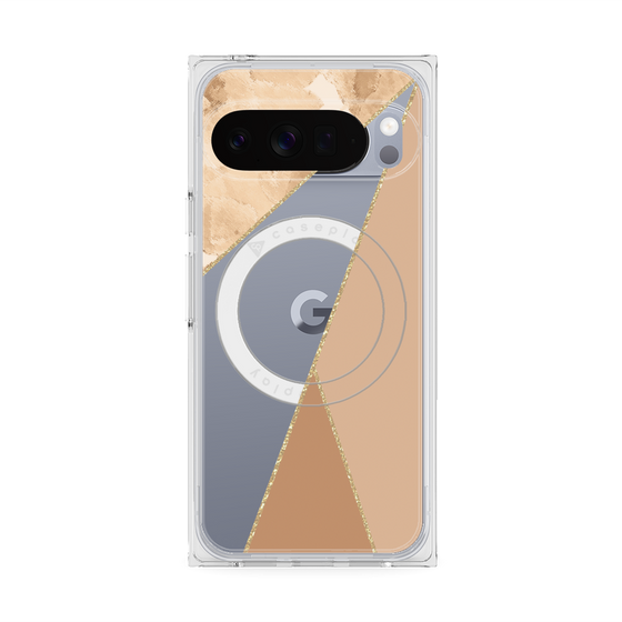 Premium Square Case with Pixelsnap［ Marble Triangle Palette - Beige ］