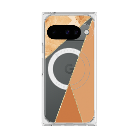 Premium Square Case with Pixelsnap［ Marble Triangle Palette - Orange ］