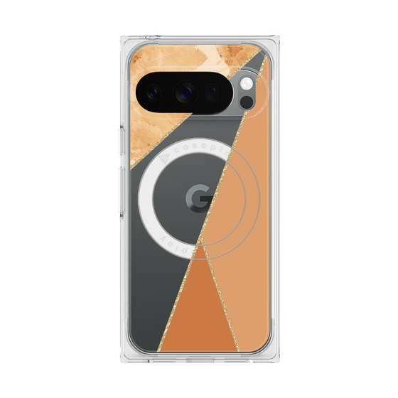 Premium Square Case with Pixelsnap［ Marble Triangle Palette - Orange ］