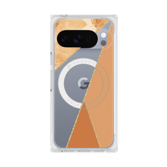 Premium Square Case with Pixelsnap［ Marble Triangle Palette - Orange ］