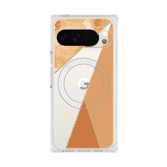 Premium Square Case with Pixelsnap［ Marble Triangle Palette - Orange ］