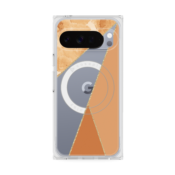 Premium Square Case with Pixelsnap［ Marble Triangle Palette - Orange ］