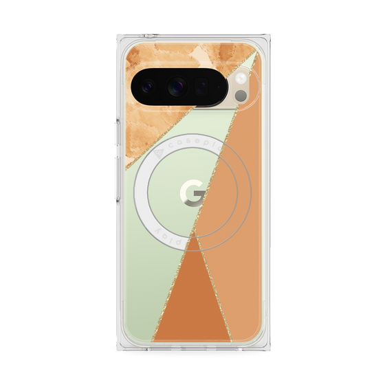 Premium Square Case with Pixelsnap［ Marble Triangle Palette - Orange ］