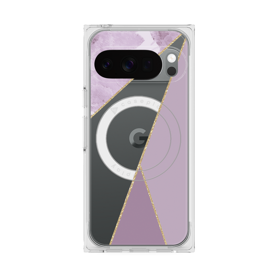 Premium Square Case with Pixelsnap［ Marble Triangle Palette - Purple ］