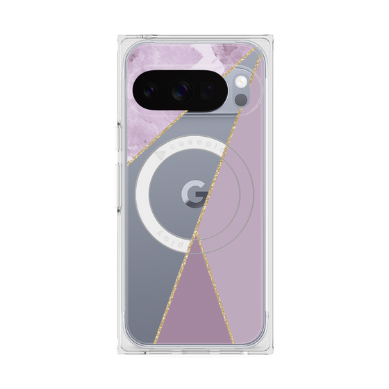 Premium Square Case with Pixelsnap［ Marble Triangle Palette - Purple ］