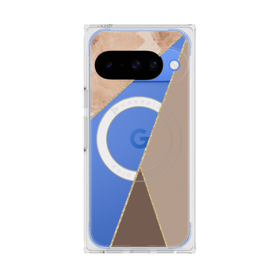 Premium Square Case with Pixelsnap［ Marble Triangle Palette - Brown ］