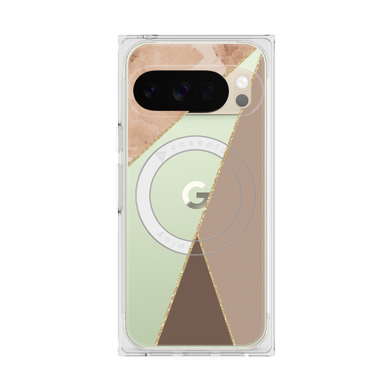 Premium Square Case with Pixelsnap［ Marble Triangle Palette - Brown ］
