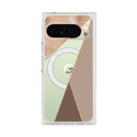Premium Square Case with Pixelsnap［ Marble Triangle Palette - Brown ］