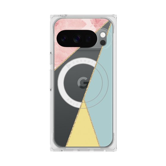 Premium Square Case with Pixelsnap［ Marble Triangle Palette - Mix ］