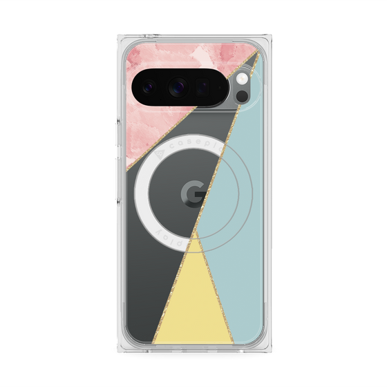 Premium Square Case with Pixelsnap［ Marble Triangle Palette - Mix ］