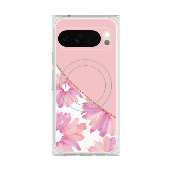 Premium Square Case with Pixelsnap［ Girly Flower ］