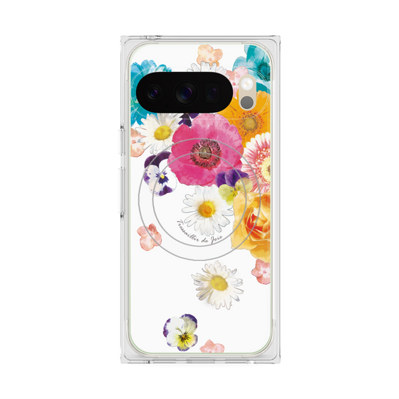 Premium Square Case with Pixelsnap［ Flower Shower ］
