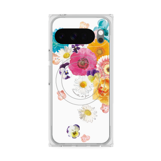 Premium Square Case with Pixelsnap［ Flower Shower ］