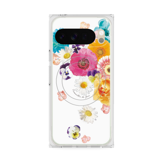 Premium Square Case with Pixelsnap［ Flower Shower ］