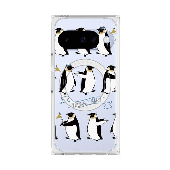 Premium Square Case with Pixelsnap［ Cute Penguin March ］