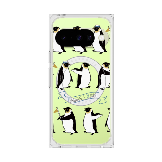 Premium Square Case with Pixelsnap［ Cute Penguin March ］