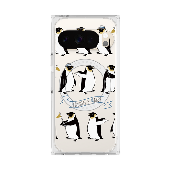 Premium Square Case with Pixelsnap［ Cute Penguin March ］