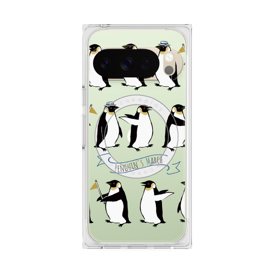 Premium Square Case with Pixelsnap［ Cute Penguin March ］