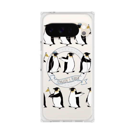Premium Square Case with Pixelsnap［ Cute Penguin March ］