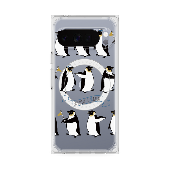 Premium Square Case with Pixelsnap［ Cute Penguin March ］