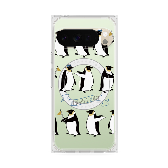 Premium Square Case with Pixelsnap［ Cute Penguin March ］