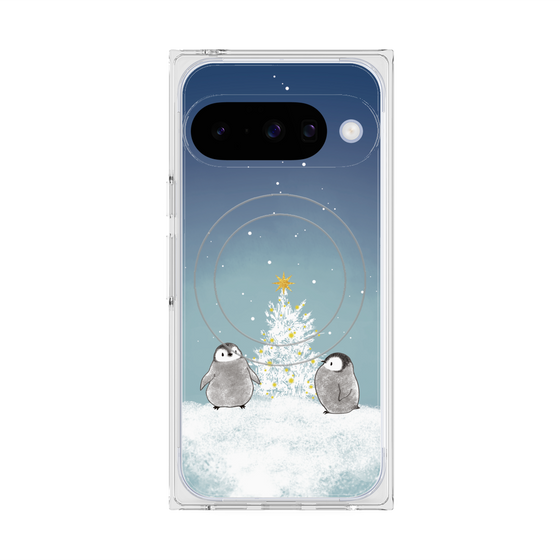 Premium Square Case with Pixelsnap［ Quiet Penguin Night ］