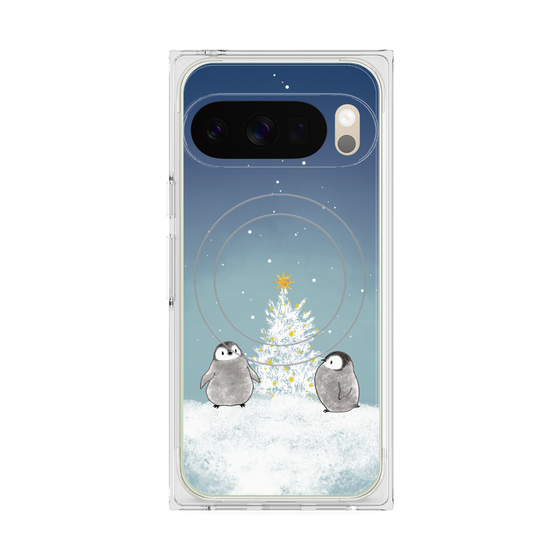 Premium Square Case with Pixelsnap［ Quiet Penguin Night ］