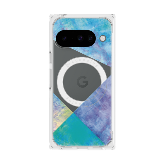 Premium Square Case with Pixelsnap［ Sunrise Pastel Palette - Blue ］