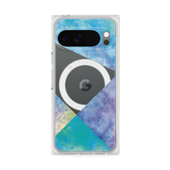 Premium Square Case with Pixelsnap［ Sunrise Pastel Palette - Blue ］