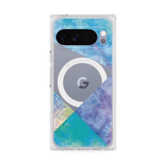 Premium Square Case with Pixelsnap［ Sunrise Pastel Palette - Blue ］