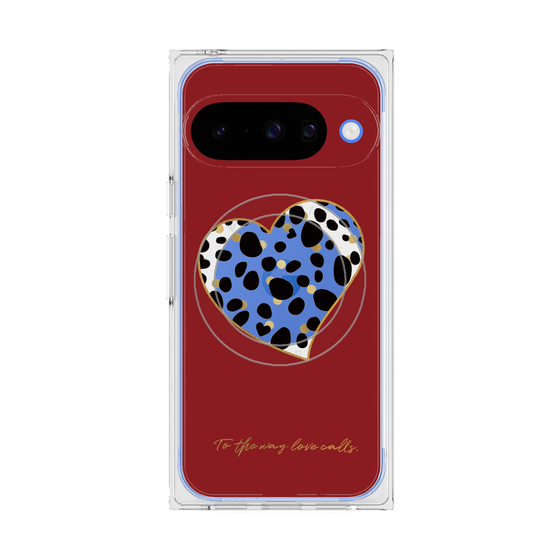 Premium Square Case with Pixelsnap［ Dalmatian Heart ］