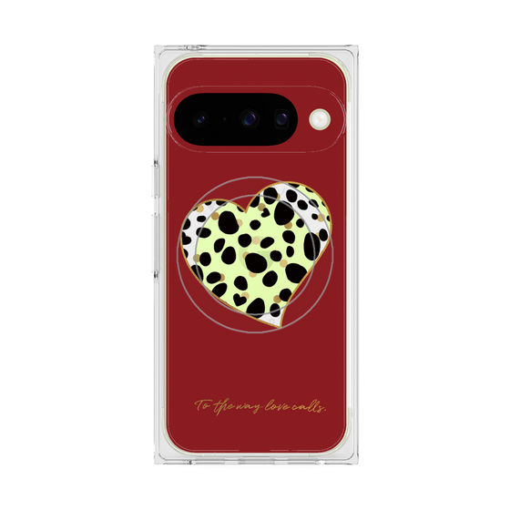 Premium Square Case with Pixelsnap［ Dalmatian Heart ］