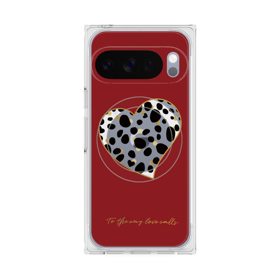 Premium Square Case with Pixelsnap［ Dalmatian Heart ］